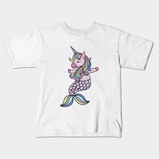 Unicorn, Mermaid, Cute Unicorn Lover Kids T-Shirt